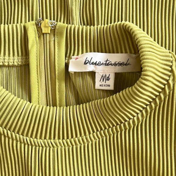 Anthropologie Blue Tassel Long-Sleeve Ribbed Corset Top NWOT - Picture 12 of 13